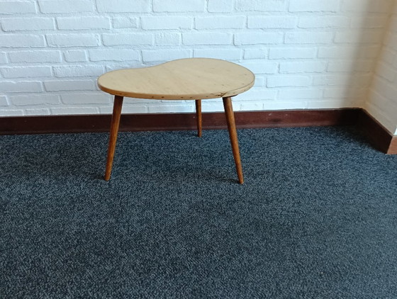 Wooden kidney-shaped side table from the 50s/60s (photo 5 of 15)
