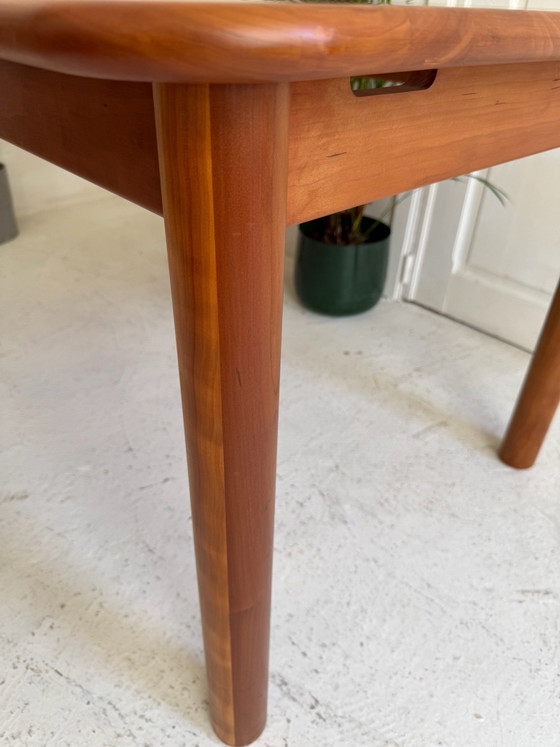Extendable solid teak dining table, Wood, Brown (photo 10 of 14)