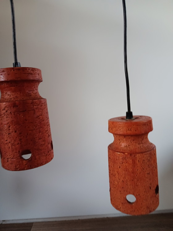 Image 1 of Beautiful Retro / Vintage / Space Age,Ceramic Pendant Lamp From Around 1970