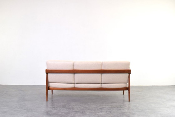 Canapé en teck de style Mid-Century de Knoll Antimott, années 1960 – Canapés 3 places, Wood, Wool (photo 8 of 15)