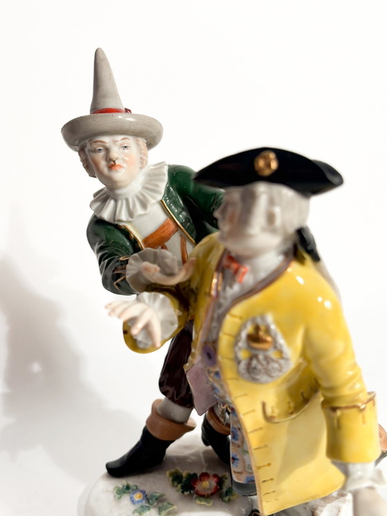 19th Century Ludwigsburg Polychrome Porcelain Group Sculpture – Rococo (photo 6 of 14)