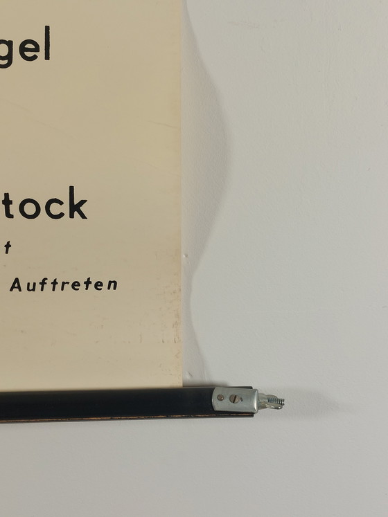 Image 1 of Vintage roll-up map, teaching aid, biology, mint family plants, wall map