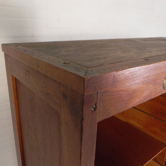 Image 1 of Cassonetto avvolgibile in rovere con 2 ante, altezza 180 cm, anni '50