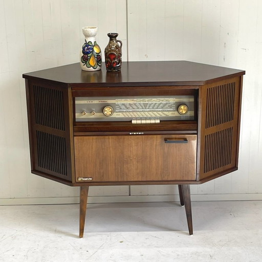Vintage 60s/70s radio audio cabinet, mid-century