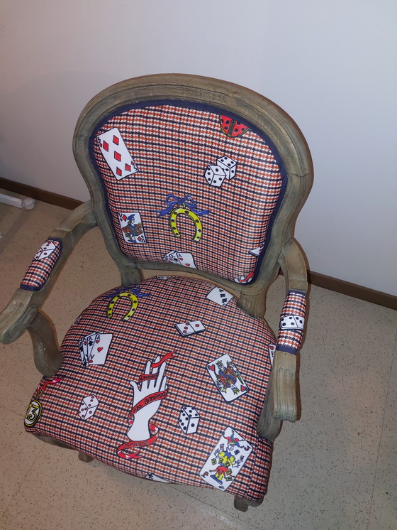 Image 1 of Vintage Louis XV Armchair - Collaboration between Vincent Darré and Éric Bompard - Rare