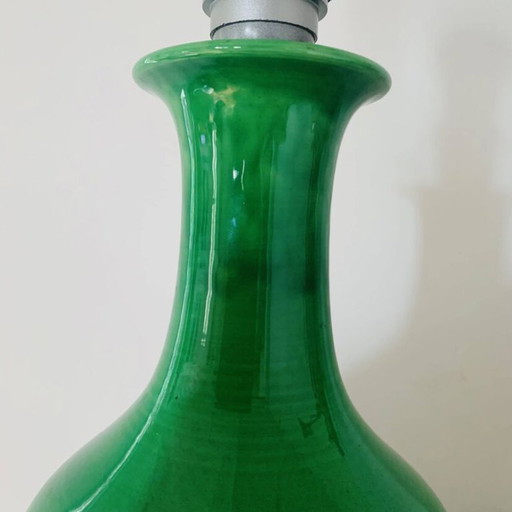 Ancien pied de lampe vert