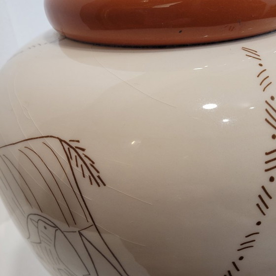 Image 1 of Vase design animals, ceramic, 80's - France