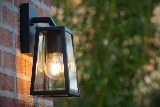 Lucide Matslot - Wall lamp indoor/outdoor E27 - Black, Wall lights, Metal, Modern (photo 2 of 4)