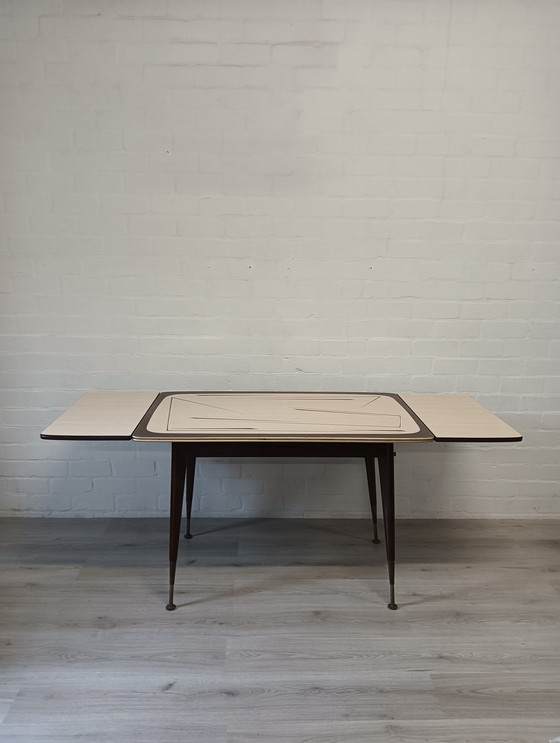 Image 1 of Vintage tafel, uitschuifbaar èn verhoogbaar