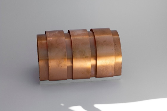 Image 1 of Hans-Agne Jakobsson Wandleuchte aus Kupfer, Modell V155 – Schweden, 1960er Jahre