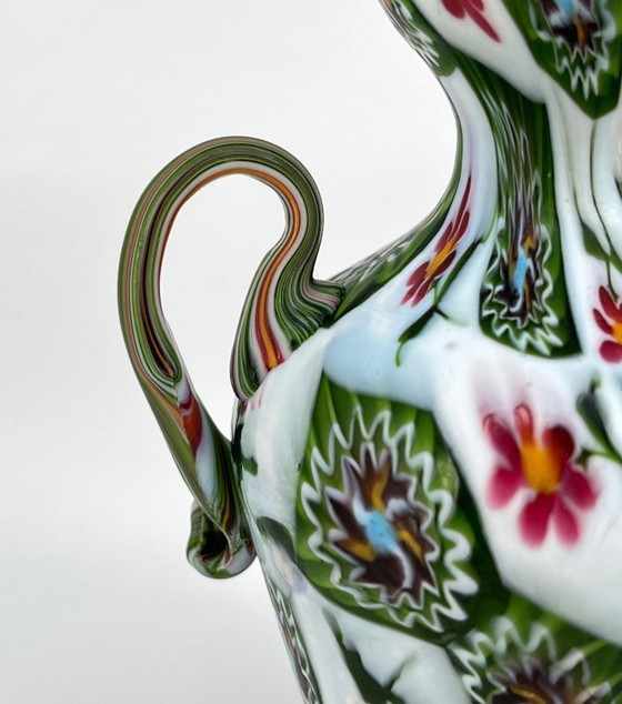 Image 1 of Vintage Murano Millefiori glass amphora – attr. Fratelli Toso
