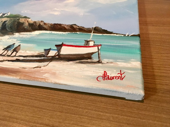 Image 1 of Philippe LAURENT - Small cove in Brittany - Artist's painting