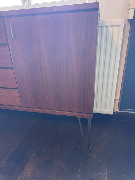 Vintage Teak Dressoir – Meubels, Metal, Textile (photo 3 of 7)