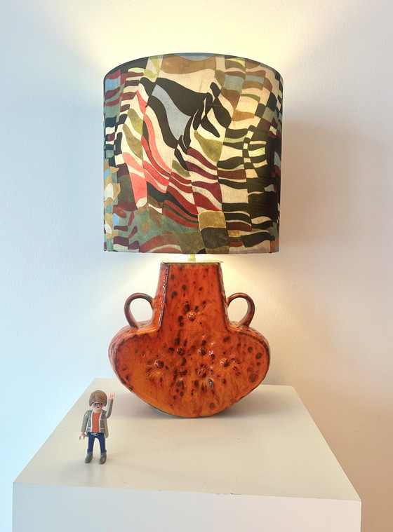 Image 1 of Cordless table lamp – a unique upcycled piece made from 1970s ceramic