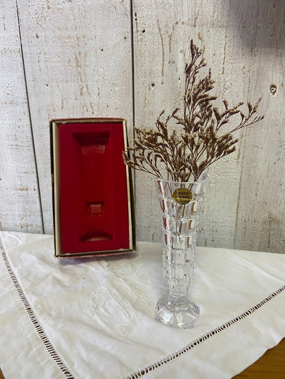 Image 1 of Arques crystal vase with its original box