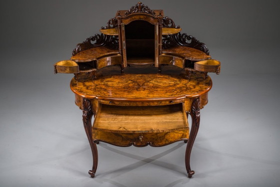 Escritorio Tocador Antiguo Louis Philippe de Nogal, 1860 – Wood (photo 11 of 28)