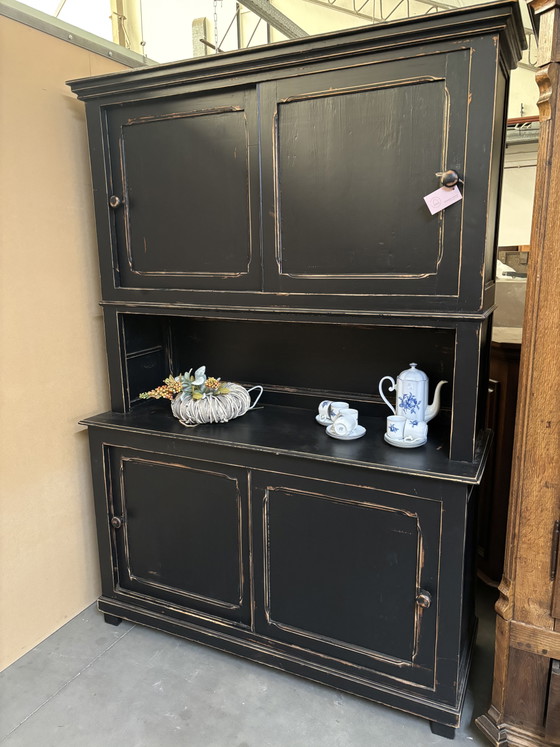 Credenza con vetrina vintage / Armadio scolastico / Armadio – Credenze con vetrina, Wood (photo 2 of 8)
