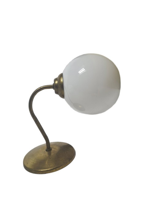 Art Deco wandlamp, Polen, jaren 1950 – wandlampen, Glass, Brass