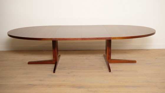 Image 1 of Table de salle à manger ovale vintage | XXXL | Bois de rose | Extensible | 189 - 336 cm cm cm