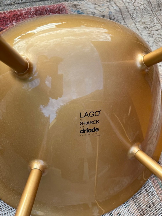 Image 1 of 10 Driade Lago chairs in gold