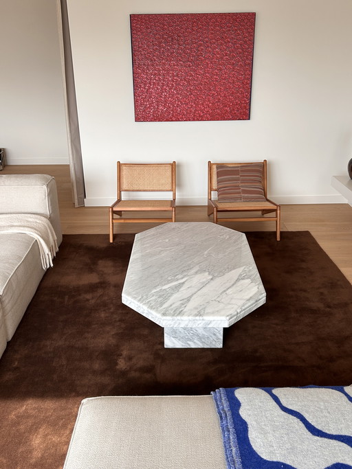 Vintage marble coffee table, Italy 1980s