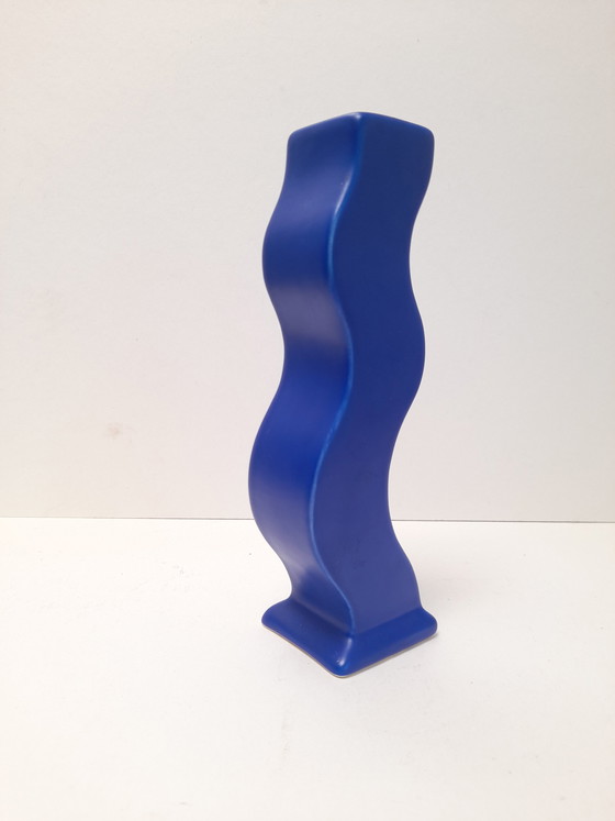 Image 1 of Felblauwe keramische kandelaar, Asa Selection Duitsland