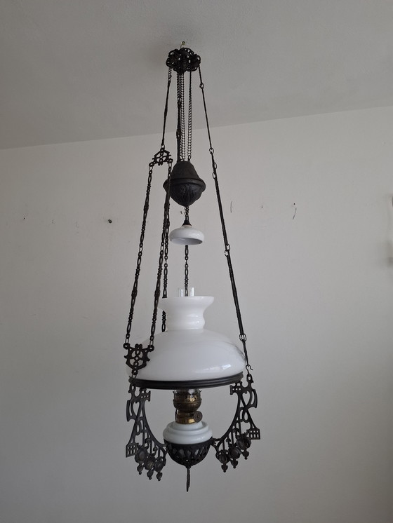 Image 1 of Lampada a olio antica sospesa