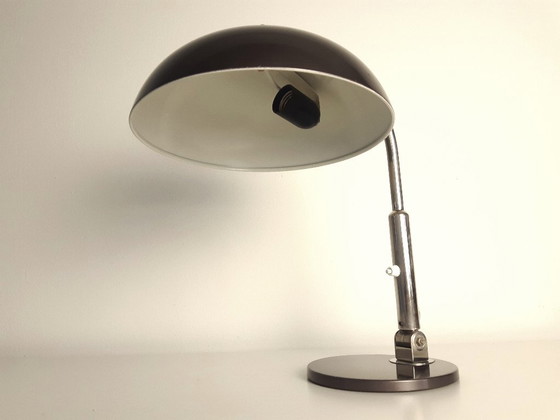 Image 1 of Hala Zeist desk lamp, anthracite-colored vintage MCM lamp, industrial lamp, mid-century modern table lamp
