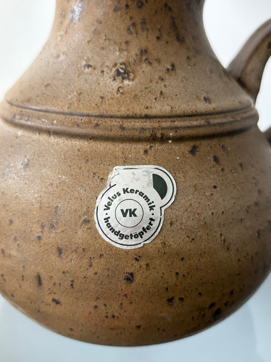 Vintage keramische vaas met handvat – Vazen, Ceramic, Mid Century Modern (photo 5 of 5)
