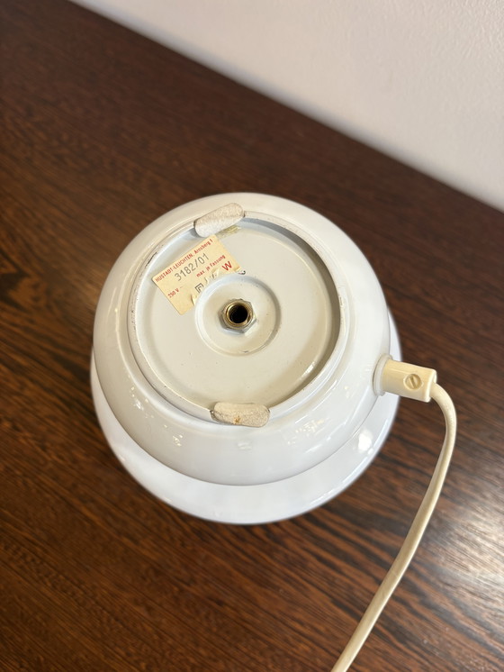 Image 1 of 60s/70s white swirl mushroom lamp