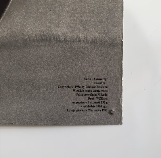 Image 1 of Geschilderde vogel – 1991 – Originele vintage Poolse poster van W. Rosocha | 98 × 68 cm | Polen