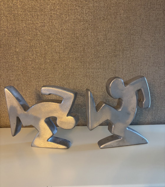 Image 1 of Sujetalibros de diseño "La Linea" Osvaldo Cavandoli