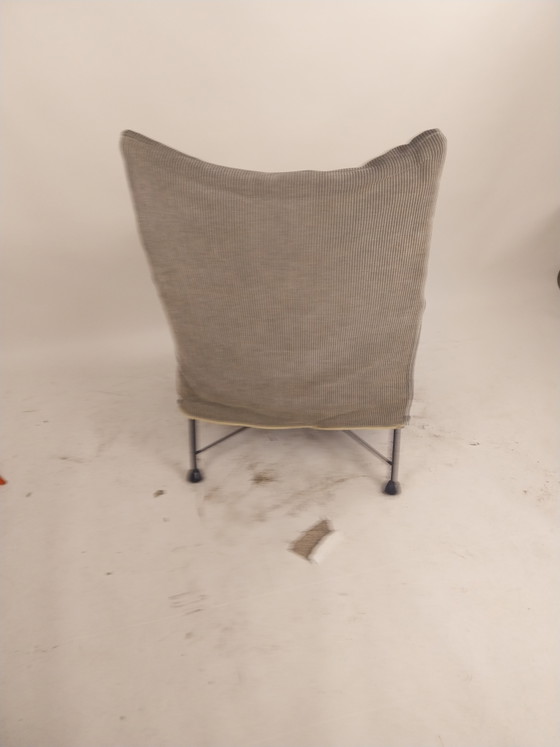 1 X Montis Charly Armchair in Grey Mélange Fabric 1980s – Metal, Textile, Vintage (photo 3 of 10)