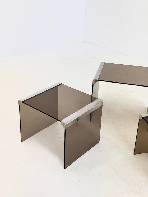 Image 1 of Ensemble de trois tables d'appoint Gallotti & Radice Tris T35