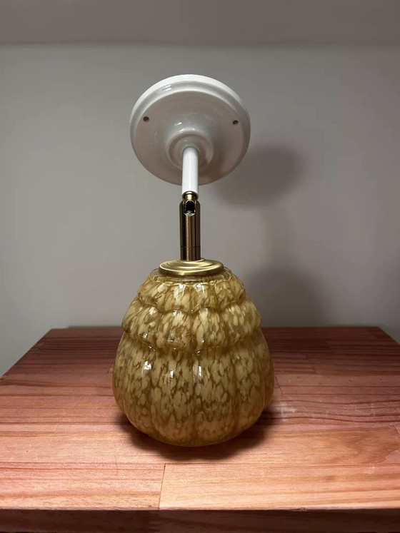 Image 1 of Art Deco Globe Reclining Wall Sconce