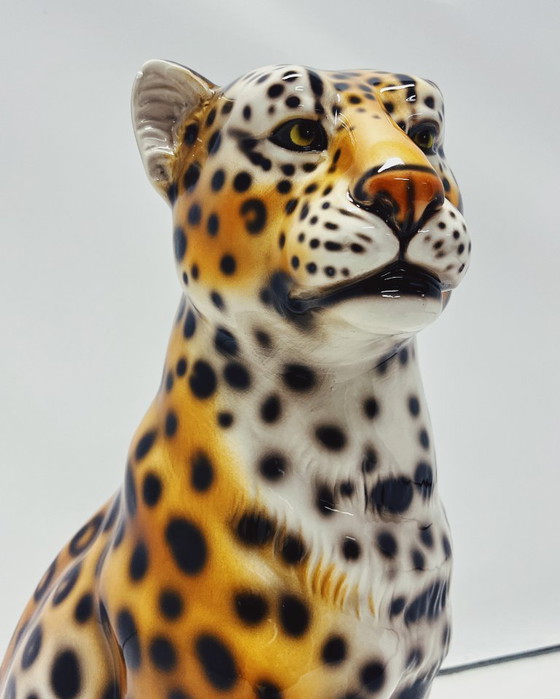 Image 1 of Leopardenskulptur aus Keramik