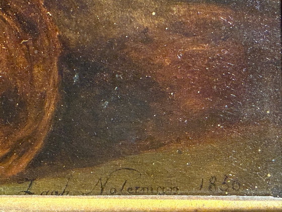 Image 1 of Zacharia Noterman (1823 - 1890) - dipinto ad olio del XIX secolo