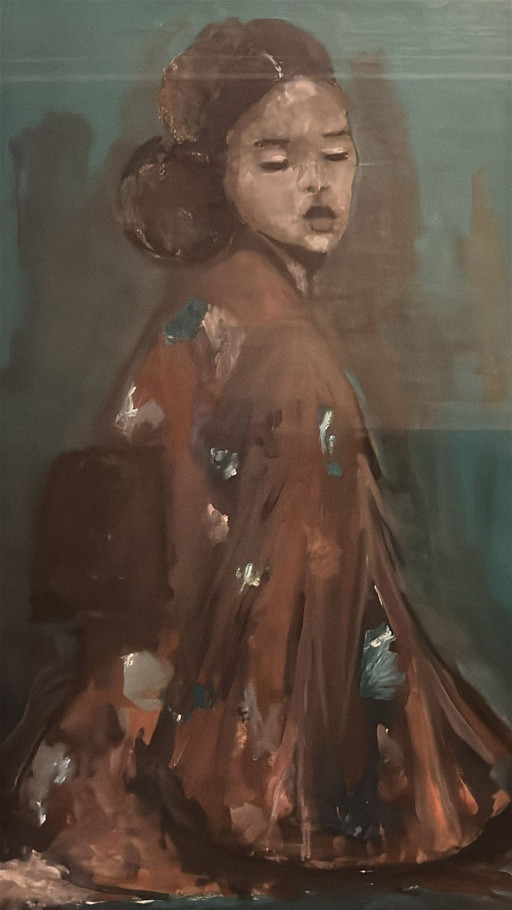 Grace Spiegel – Ölgemälde-Porträt – 120 x 100 cm