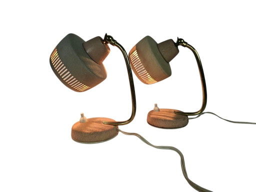 Robert Pfäffle KG - 2 table lamps - metal - brass - Germany - 1960's – tafellampen (photo 2 of 12)