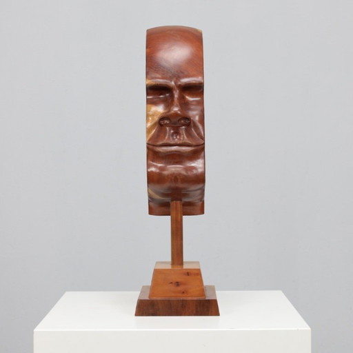 “Profile II” Hand-Carved 3D Sculpture by Lawrence Schneider, 2007