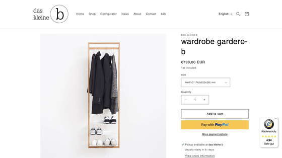 Image 1 of Das Kleine B  wardrobe gardero-b