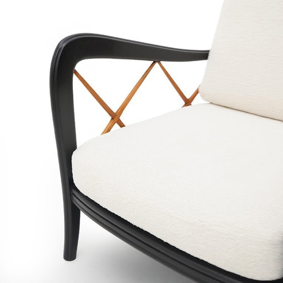 Image 1 of Coppia di poltrone con struttura in legno, anni '40