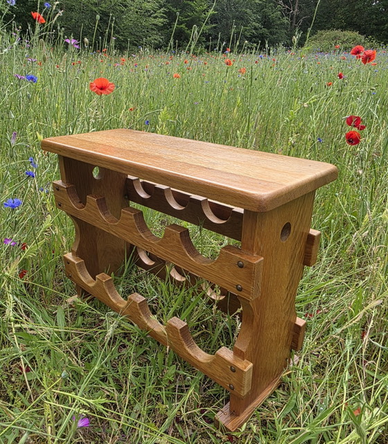 Image 1 of Solid Oak Wine Rack 8 Bottles 60s/70s