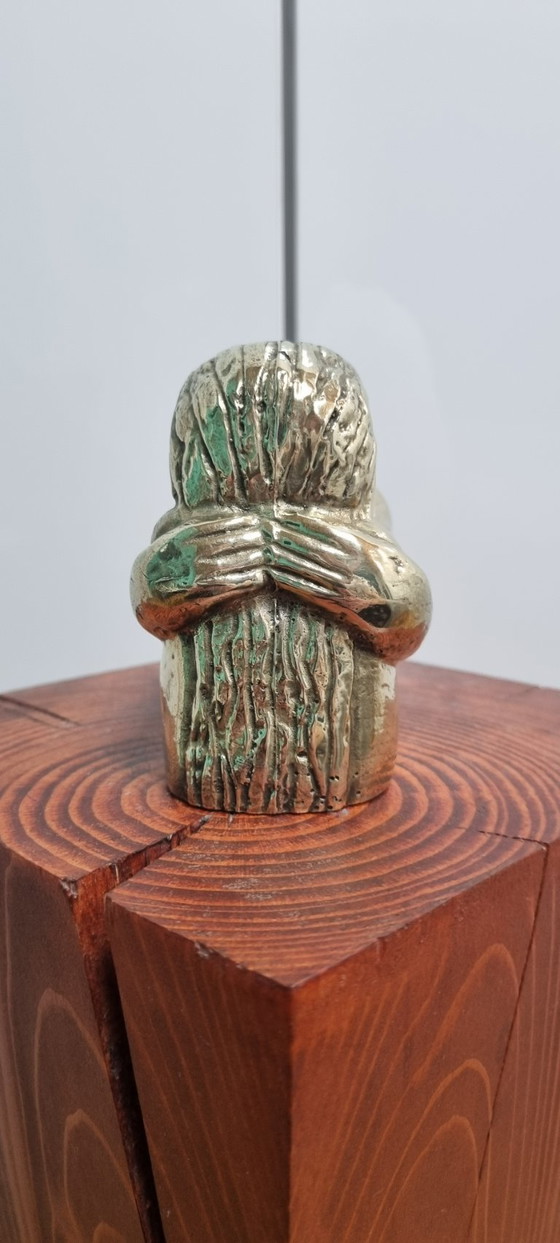 Image 1 of Sculptuur geïnspireerd op Brancusi's De Kus