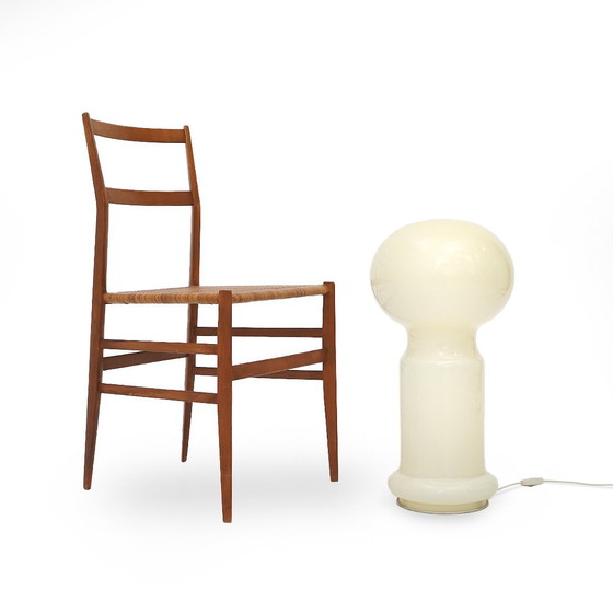 Image 1 of White glass table lamp, 1970s