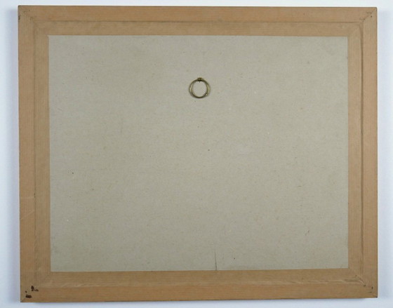 Image 1 of Lucie RIVEL, Boat moored on the canal. Framed gouache.