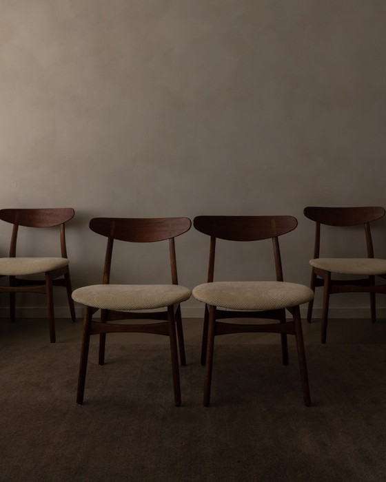 Image 1 of Set aus 4 CH30-Esszimmerstühlen von Hans J. Wegner für Carl Hansen & Søn – dänisches Design, 1950er Jahre
