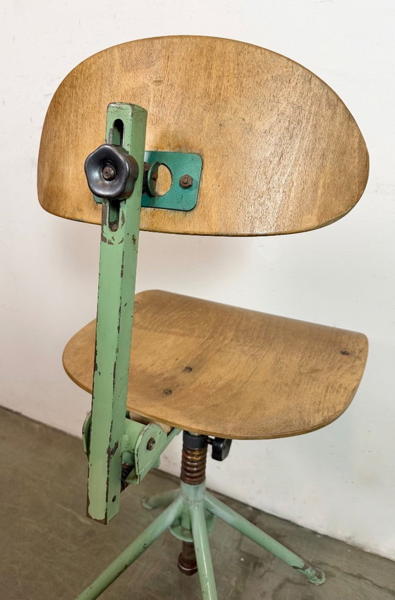 Image 1 of Green Industrial Workshop Chair, 1950s