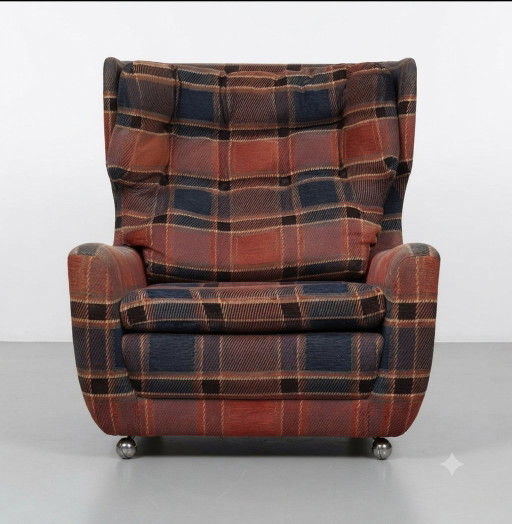 Fauteuil XL confortable de Carl Straub – Cotton, Metal