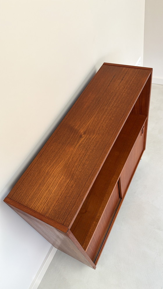 Image 1 of Vintage wooden cabinet with sliding doors